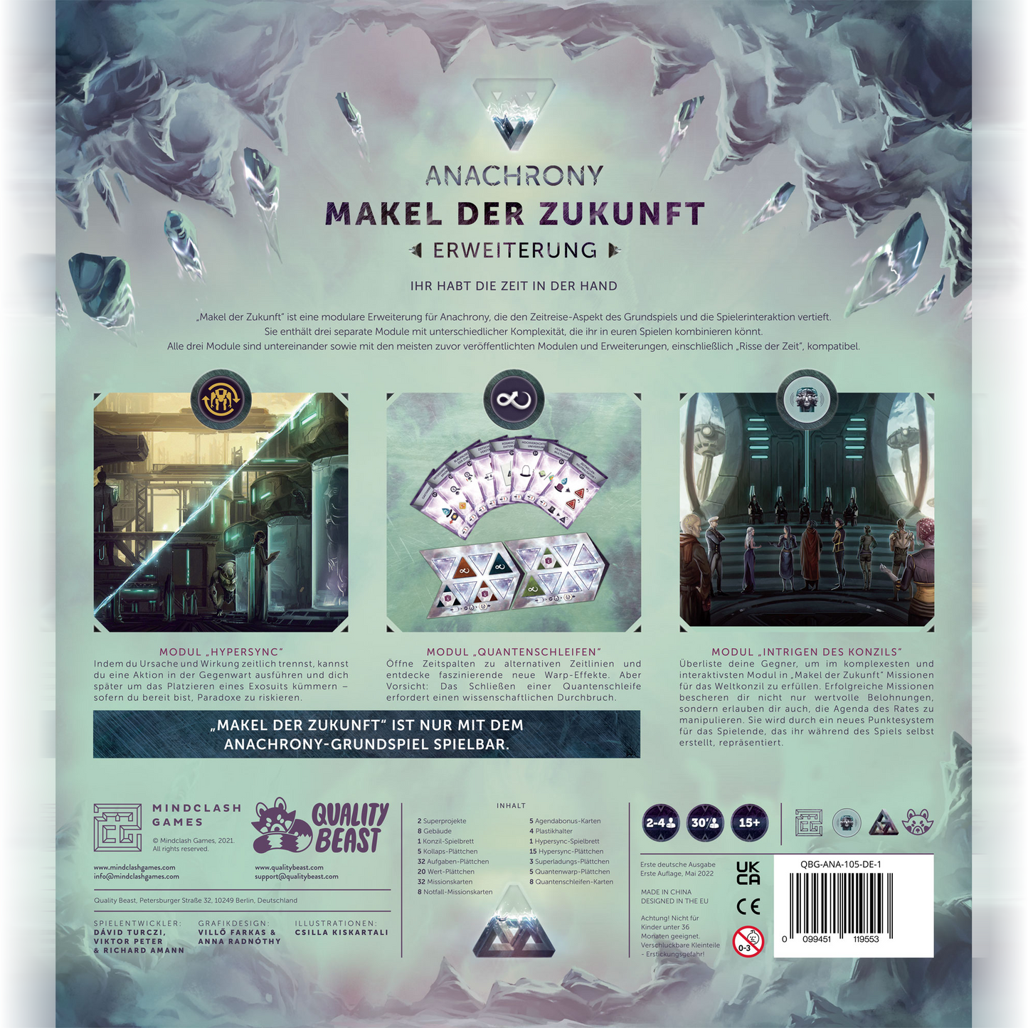 Anachrony Makel der Zukunft Box Back