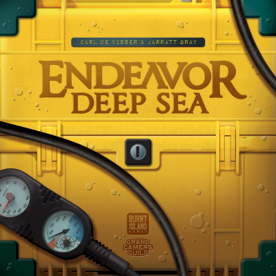 Endeavor: Deep Sea board game cover featuring a yellow toolbox and diving equipment.